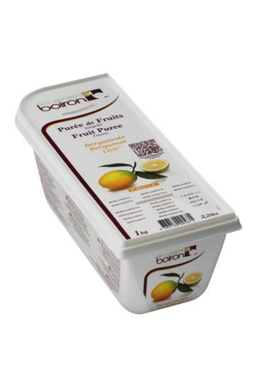 Boiron Brand 100% Bergamot Puree in packaging, capturing the essence of premium citrus flavor for culinary excellence.