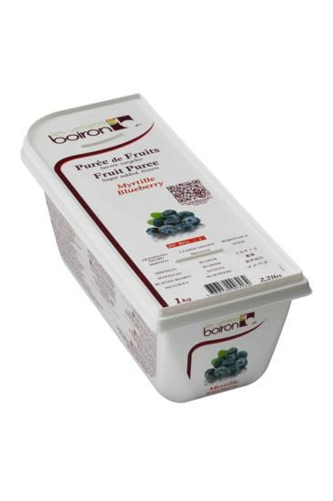 Boiron premium blueberry puree with added sugar in packaging, ideal for enhancing flavors in culinary creations