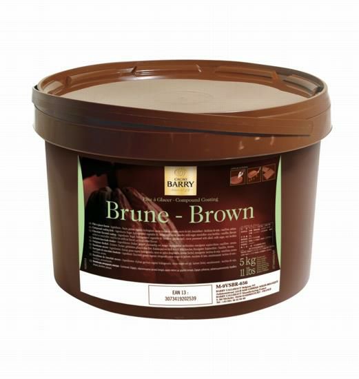 CACAO BARRY BRAND DARK COAT BRUNE - Premium dark chocolate for professional coating, showcasing a glossy finish and rich, intense flavor.
