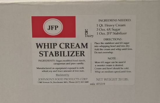 WHIP CREAM STABILIZER