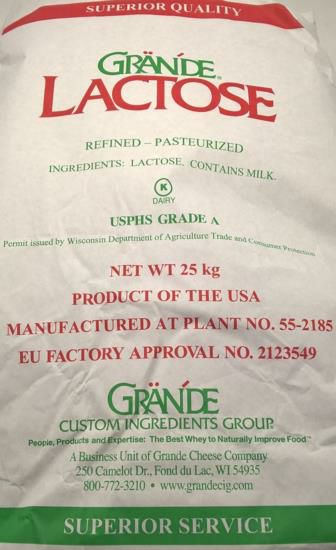Agro-Pour Lactose, 100 Mesh – 25 kg Bag