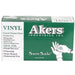 Akers Vinyl Powder-Free Gloves – Extra Large size, clear disposable gloves in box and case packs

