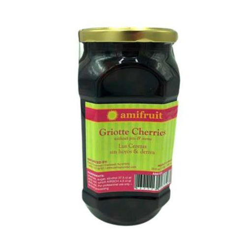 Amifruit Brand Griotte Cherries in brandy jar