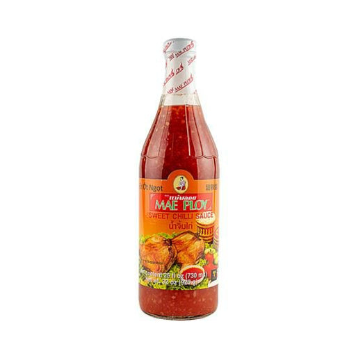 SWEET THAI CHILI SAUCEMAE PLOY SWEET CHILI THAI SAUCESpecialty Food SourceFeatures:

Indulge in the irresistible Thai flavors of Mae Ploy Brand Sweet Thai Chili Sauce. This sauce is a harmonious blend of sweet and spicy, perfect for dippin