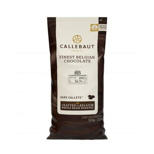 Callebaut 815 Dark Chocolate Callets, 54.5% cocoa, perfect for baking and dessert making with a balanced taste.