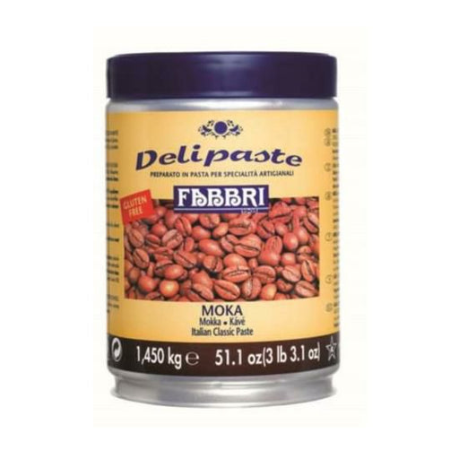 Jar of Fabbri Moka Coffee Delipaste, perfect for enhancing desserts and beverages with rich coffee flavor.