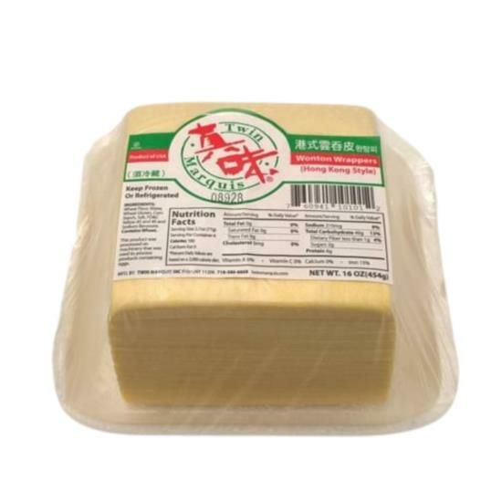 Twin Marquis Square Yellow Wonton Skins – 50 Count