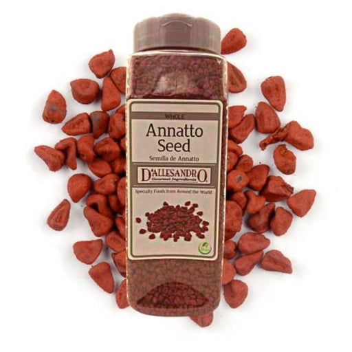 ANNATTO SEEDANNATTO SEEDSpecialty Food SourceIntroducing the D'ALLESANDRO Brand Annatto Seed in a bulk 24 oz package, specially curated for culinary professionals and establishments requiring premium-grade ingr