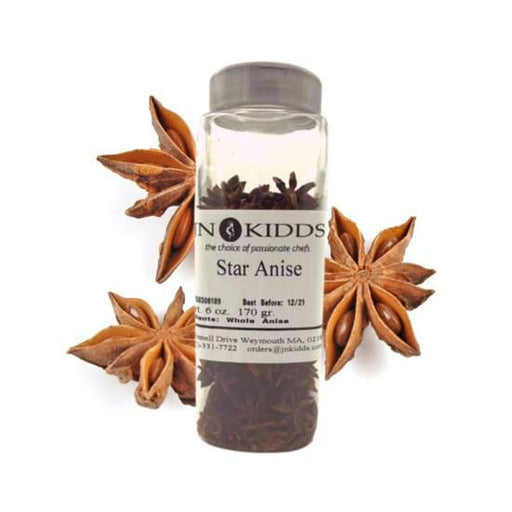 Star Anise - Intense Aroma, Professional Grade, 6 ozStar AniseSpecialty Food SourceFeatures:

JN KIDDS Brand offers Star Anise in a 6 oz package, perfectly sized for culinary professionals seeking a spice with a robust aroma and distinctive licoric