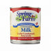 Can of Spring Farm Sweetened Condensed Milk 14 oz, featuring the brand's logo and an image depicting the creamy, thick texture of the milk, highlighting its ideal use in baking and sweetening beverages.