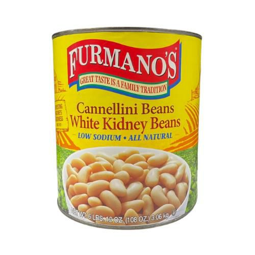 CANNELLINI BEANSCANNELLINI BEANSSpecialty Food Source

Creamy and Mild White Kidney Beans: This case contains 6 #10 cans of Cannellini beans, prized for their soft, creamy texture and subtle, nutty flavor, ideal for va