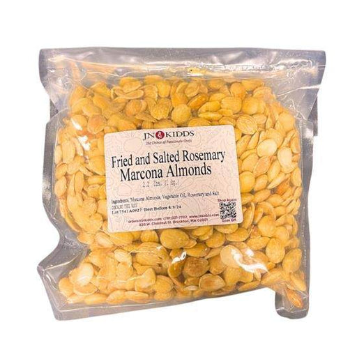 Nuts & SeedsFried & Salted Rosemary Marcona Almonds - Gourmet Snack, 1kg PackageFried & Salted Rosemary Marcona Almonds - Gourmet Snack, 1kg PackageSpecialty Food SourceDelight in the exquisite flavor of JN Kidds Fried &amp; Salted Rosemary Marcona Almonds, presented in a generous 1kg package designed for aficionados of fine snackin