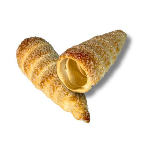 PastrySWEET CREAM HORN 5" 1-3/4"SWEET CREAM HORN 5" 1-3/4"Specialty Food SourceIndulge in the delightful experience of Cepalor Brand Sweet Cream Horns (5" 1-3/4"). These pastries are a perfect blend of flaky pastry and creamy filling, creating 