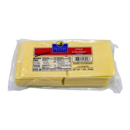 cheeseSliced Cheddar Cheese - Premium Sharp Cheddar, Perfect for Sandwiches Sliced Cheddar Cheese - Premium Sharp Cheddar, PerfectSpecialty Food SourceIntroducing the Great Lakes Brand Sliced Mild White Cheddar in a generous 1.5 lb package, crafted for those who appreciate the finer aspects of gourmet cheese. This 