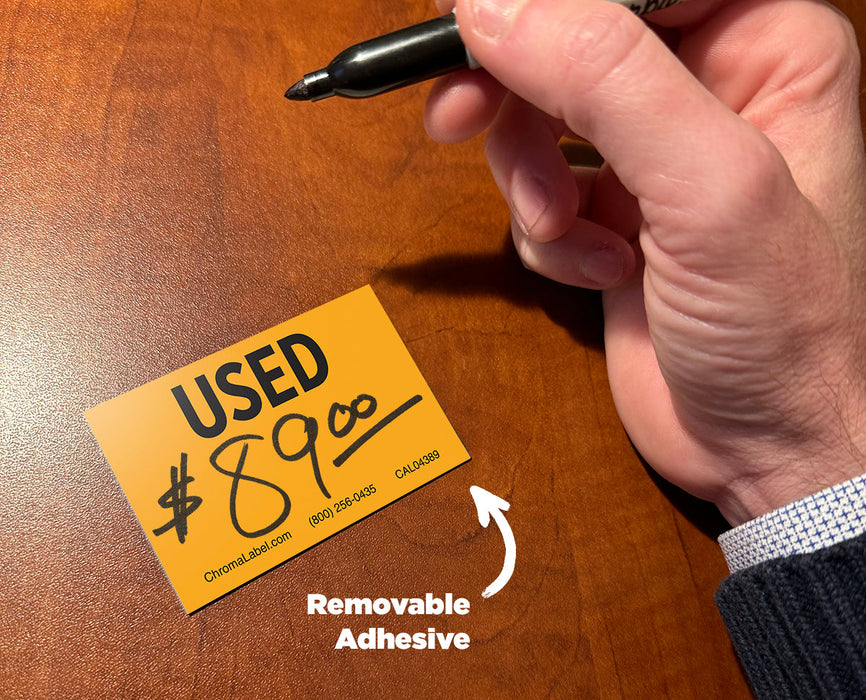 2" x 3" Removable "New" and "Used" Labels: 500/Roll