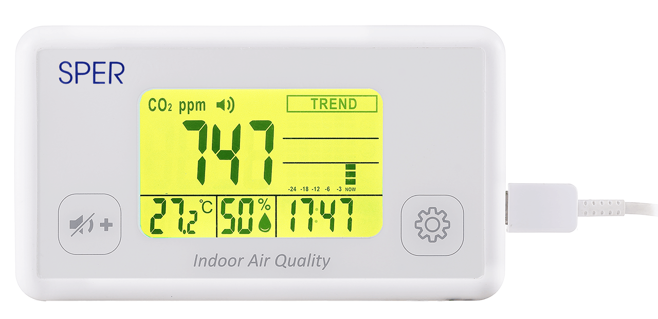 Indoor Air Quality Monitor with Color Coded Display