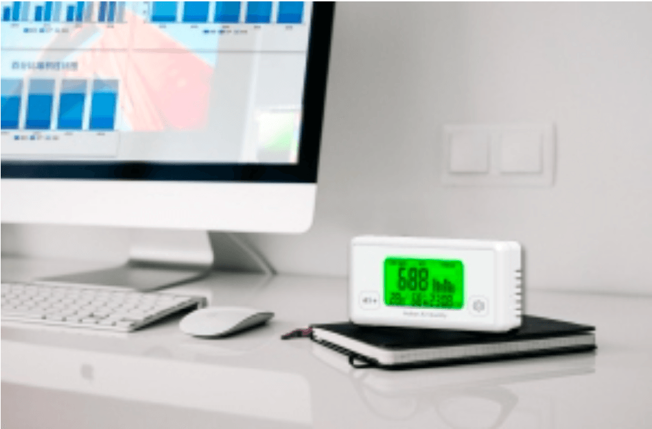 Indoor Air Quality Monitor with Color Coded Display
