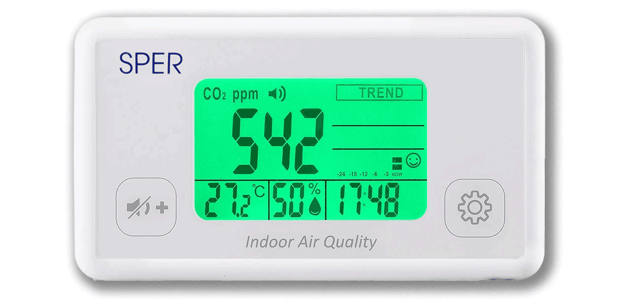 Indoor Air Quality Monitor with Color Coded Display