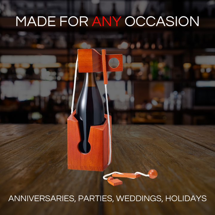 Wine Bottle Puzzle Game - 3D Wooden Wine Bottle Holder