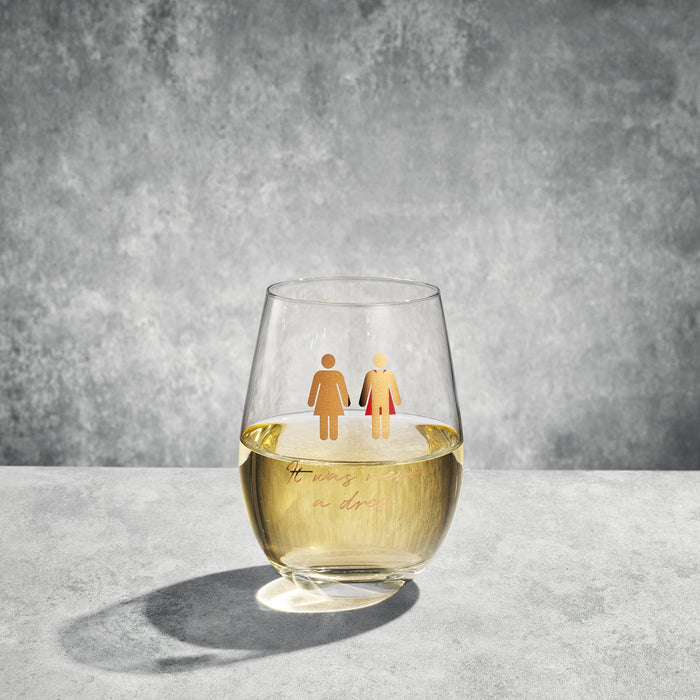 It Was Never a Dress, It Was Always a Cape Wine Glass, Gift for Mom, Women, Wife, Girlfriend, Empowering Feminist Mug - | Gifts for Friends RBG Wine Glass for Birthday, ItWasNeverADress