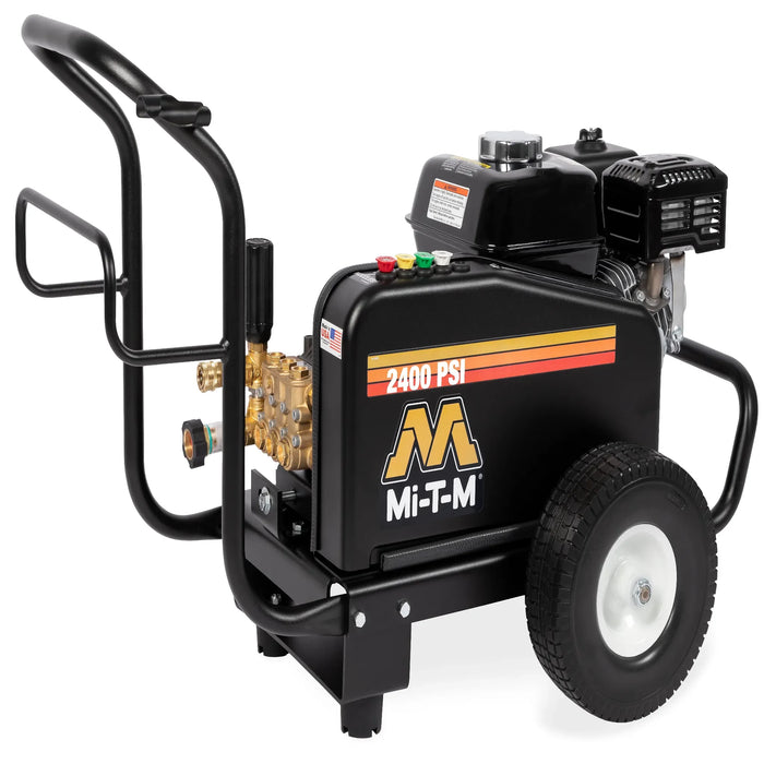 Mi-T-M JCW-2403-0MHB Gasoline Belt Drive Pressure Washer – 2400 PSI, 2.8 GPM, Honda GX200