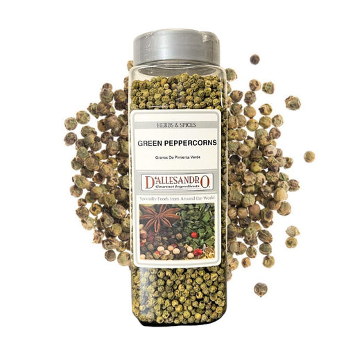 PEPPERCORNS GREENPEPPERCORNS GREENSpecialty Food SourceFeatures:

Premium quality green peppercorns
100% pure and natural
Freshly sourced and packed
Mild, fruity and slightly tangy flavor
Perfect for adding a fresh and b