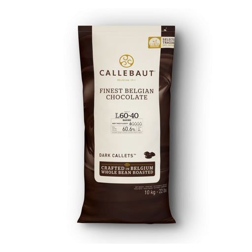 Dark ChocolateCallebaut Dark L60/40 CalletsCallebaut Dark L60/40 CalletsSpecialty Food SourceProduct Overview: Discover the intense and robust flavor of Callebaut Dark L60/40 Callets, a premium selection from Belgium's renowned chocolate experts. These small