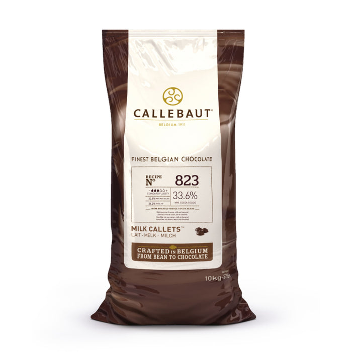 Candy & ChocolateCallebaut, 823 milk CalletsCallebaut, 823 milk CalletsSpecialty Food SourceCreate with the master in cocoa, milk &amp; caramel.If you're looking for an iconic milk chocolate preferred by chefs worldwide, Recipe N° 823 is the way to go. Thin