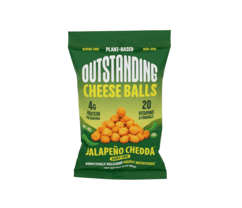 Outstanding Foods Cheese Balls, Jalapeno, 3 Oz, Pack of 8