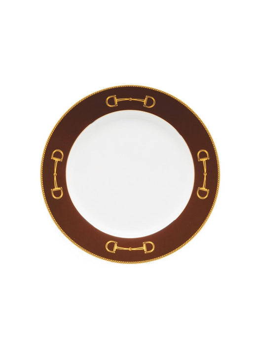 Julie Wear Cheval Chestnut Brown Dinner Plate
