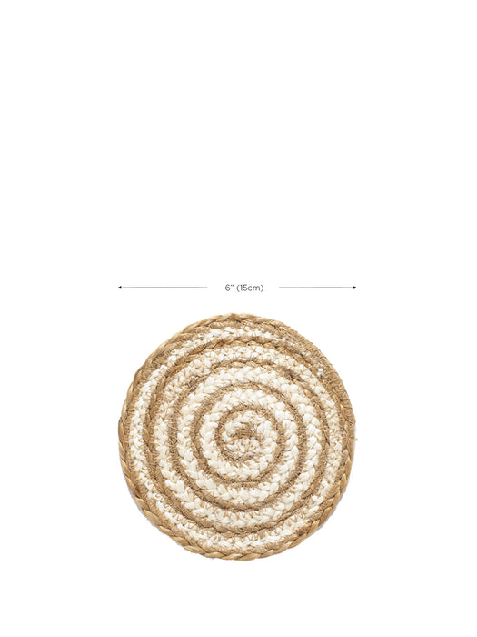 Kata Spiral Coaster Trivet - Natural (Set of 4)