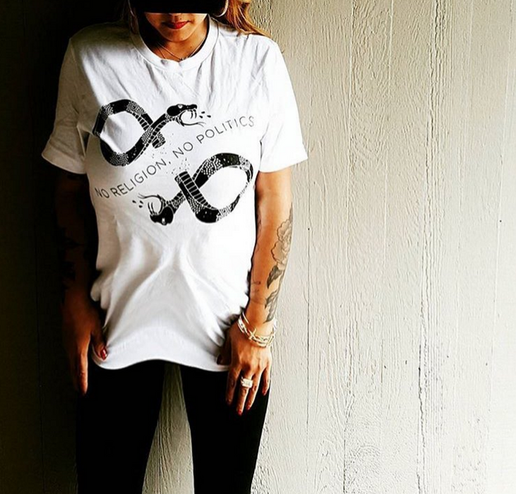 No Religion No Politics T-Shirt (White)