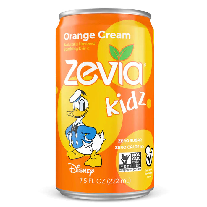 Zevia Kidz Orange Cream Sparkling Fruit Drink (Pack of 4 - 6.75 Fl Oz)