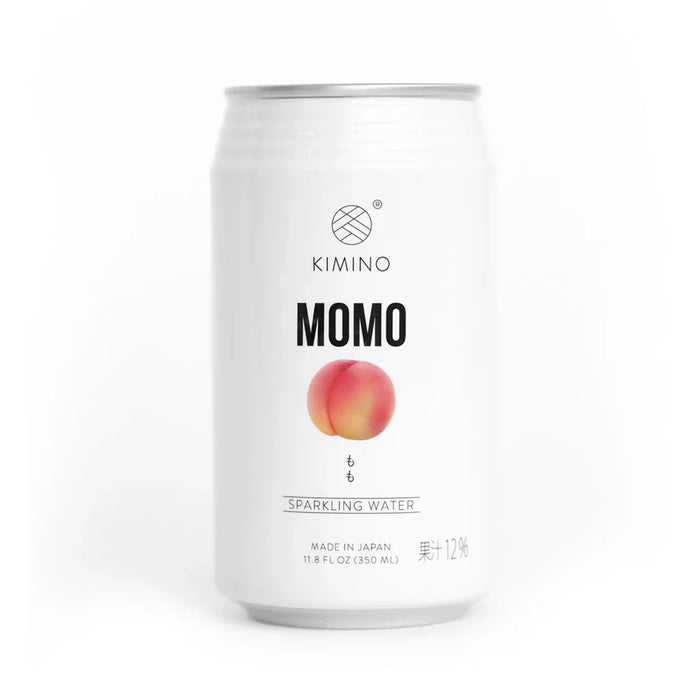 Kimino - Sparkling Momo Juice, 8.45 oz (Pack of 12) - Peach Flavored Drink