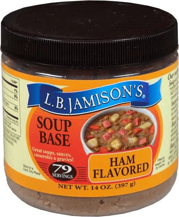 Jamison Soup Base Ham, 14 oz (Pack of 6) - Versatile Flavor Enhancer