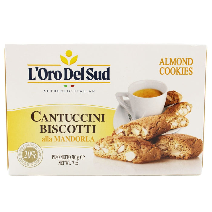 L'Oro Del Sud, Cantuccini Biscotti with Almonds, 6.35 oz