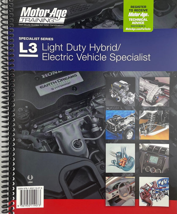 ASE Test Prep L3 - Hybrid/electric Vehicle Specialist Certification Test Prep Study Guide (Motor Age Training)