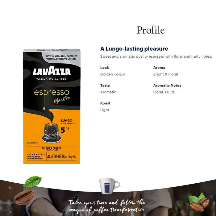 Lavazza Espresso Lungo Nespresso Capsules 10ct