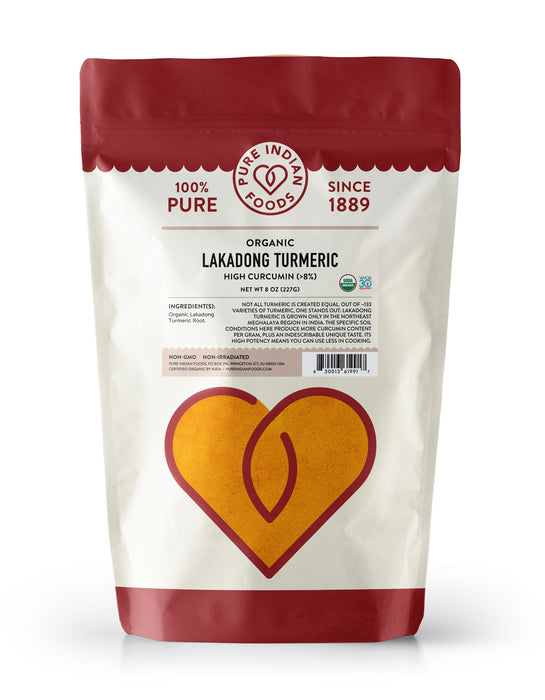 Lakadong Turmeric (High Curcumin >8%), Certified Organic