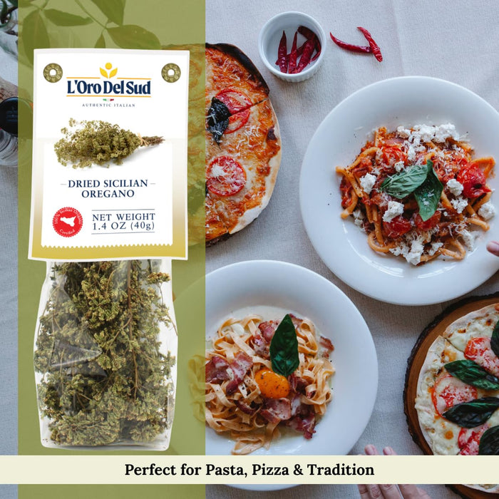 L'Oro Del Sud, Oregano, Dried Sicilian Oregano on the Stem, 1.4 oz (40 g)