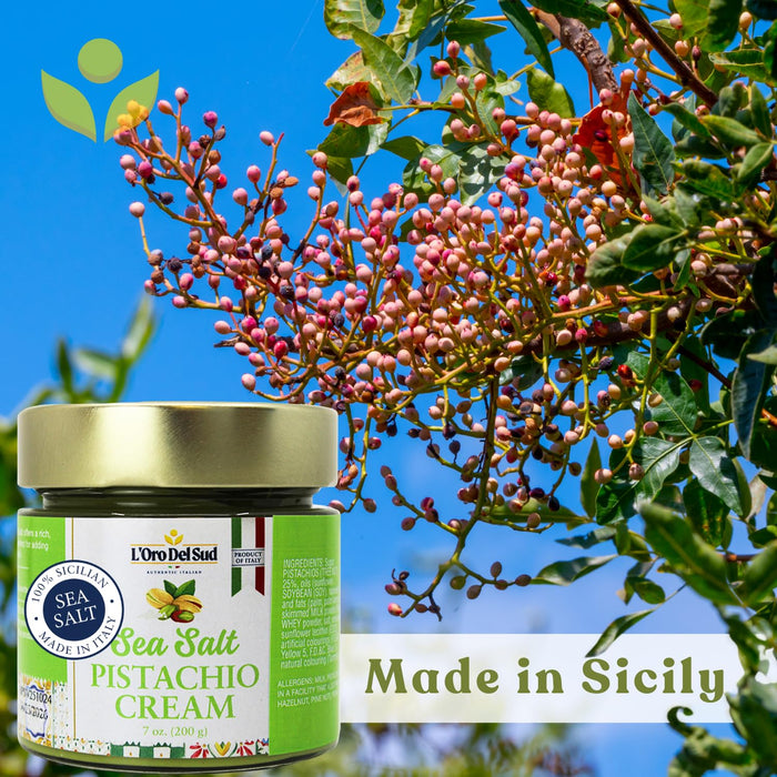 LOro Del Sud, Sicilian Pistachio Cream with Sea Salt, 7oz (200g)