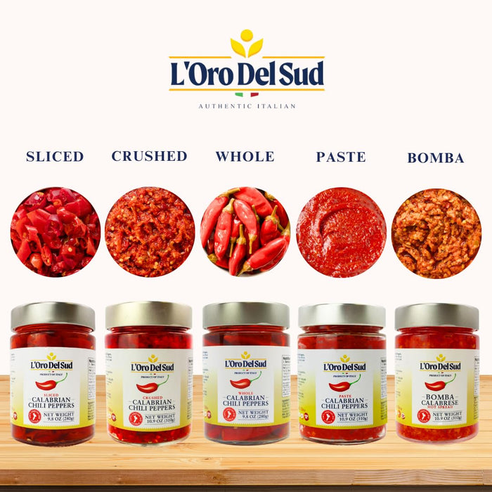L'Oro Del Sud, Crushed Calabrian Chili Peppers, 10.9 oz (309 g)