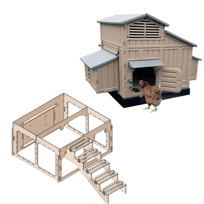 Large Chicken Coop & Stand with Stairs