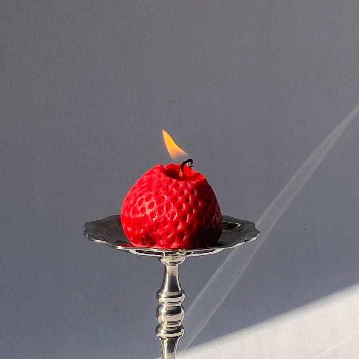 Large Strawberry Candles - 4 Pack