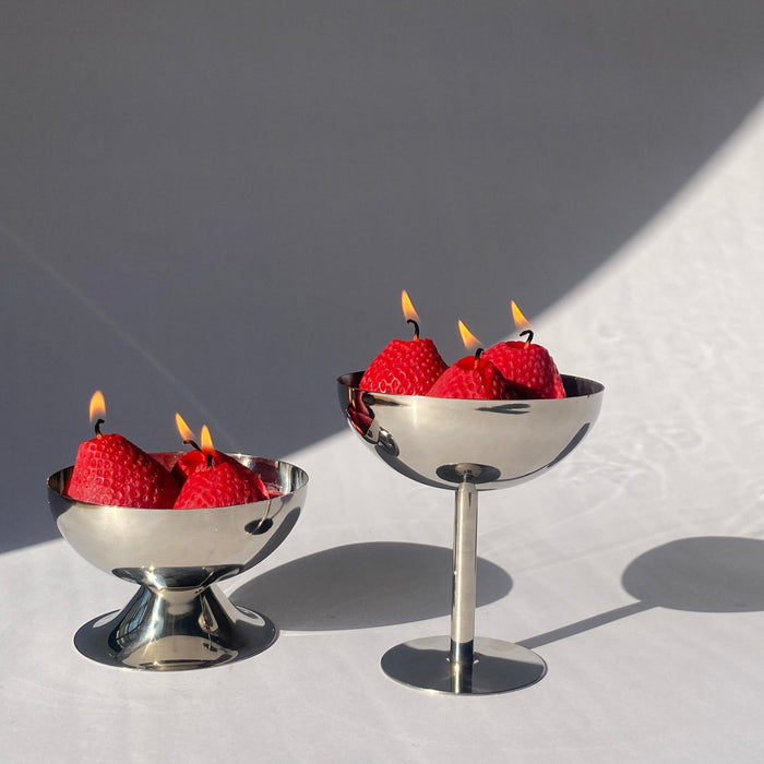 Large Strawberry Candles - 4 Pack