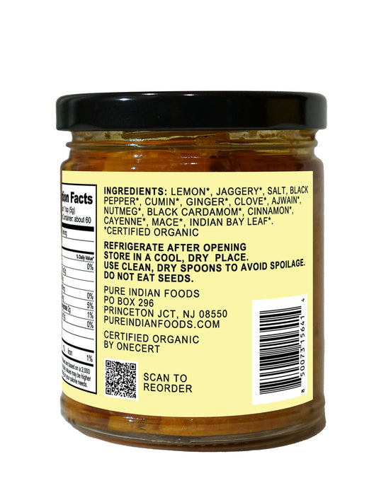 Fermented Sweet Lemon Pickle, Certified Organic - 10.5 oz