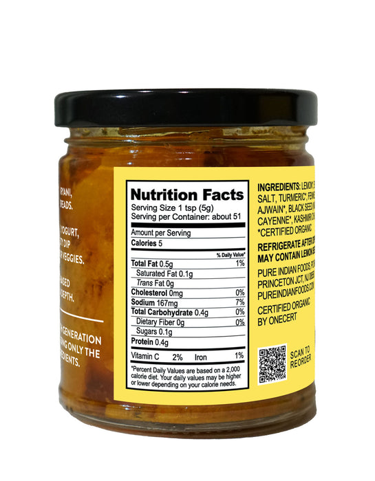 Fermented Lemon Pickle, Certified Organic - 9 oz