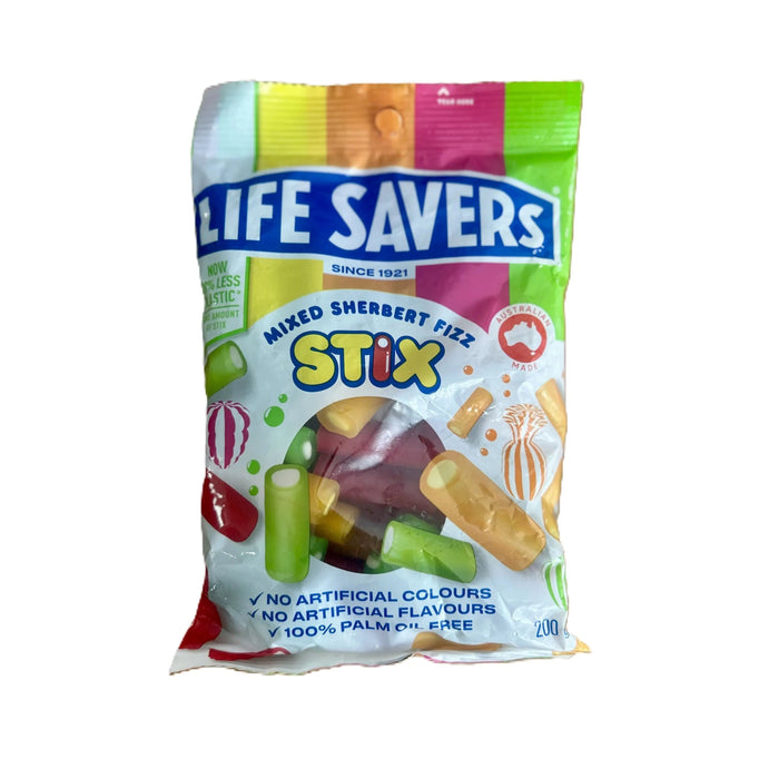 Lifesavers Mixed Sherbert Fizz Stix – Tangy & Fizzy Candy Sticks 50g Pack (Australia)