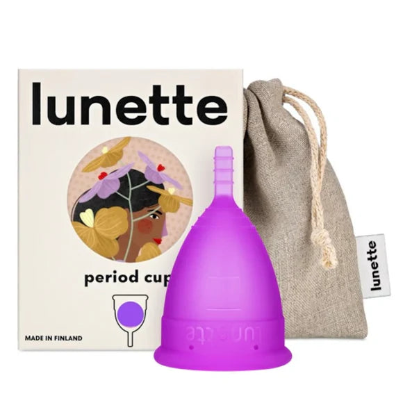 Lunette Menstrual Cup - Size 2 - Violet - Reusable Period Cup for Heavy Flow