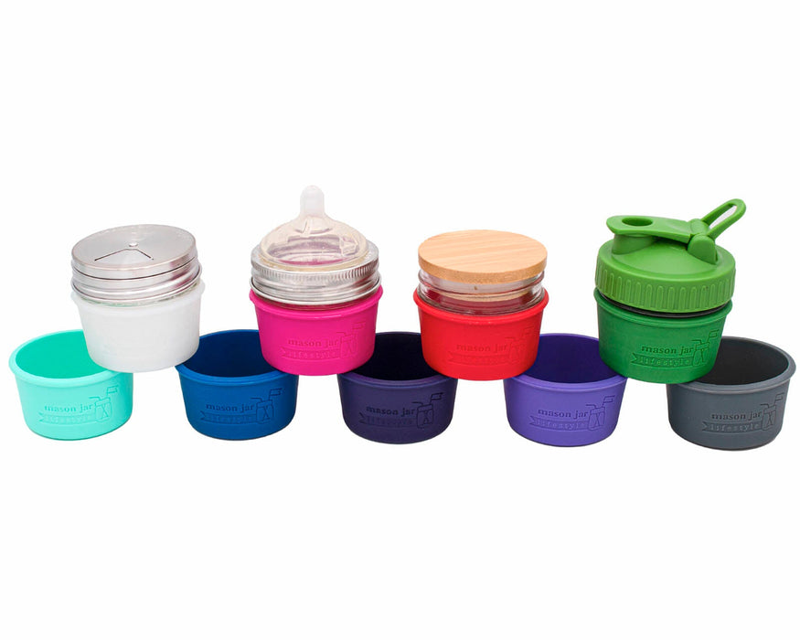 Silicone Sleeve for 4oz Mason Jars